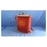 Vintage Foot Pedal Metal Garbage Can(works)&Rags