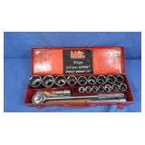 19pc .75" Drive 6 Point Socket Wrench Set