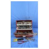 Plastic Tool Box w/Contents 7x14x7"(does not