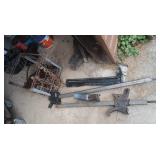 Vintage Auto Bumper Jacks,Chains,Lug Nut