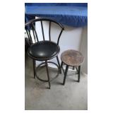 Low Back Swivel Stool 36" & Small 18" Stool