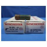 2 Boxes Win 50 ct. Win .38 Spec.(1-125gr,1-150gr)