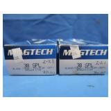 2 Boxes 50 ct. Magtech .38 Spec Cartridges