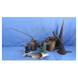 Variety of Vintage Oilers,Funnels&more