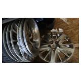 5 Chevy Wheel Covers-19.75",2 Wheel Rings 15.5"