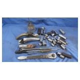 2 Vintage Metal Oil Pour Spouts,Various