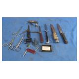 2 Hunting Knives,Pen Knives,Scissors&more
