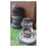 11 Various used Tires&Several Rims