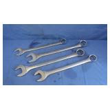 4 Large Open Ended Wrenches(all over 1" up to 2"_