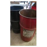 2 Lg Metal Drums 27x14" Cylinder Style