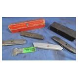 3 Carpenter Knives,Sharpen Stones,Inspection