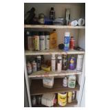 Contents of Cabinet-Chemicals,mostly Auto