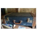Suitcase(21x7x14"),Knife Sheath,Misc Trinkets