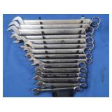 Set of Snap-On Open Ended Wrenches-.38"-1"