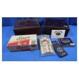 2 Thompson Cigar Humidors,like new, & Vintage