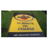 Vintage Pennzoil Plastic Sign-72x96"