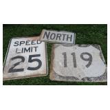 Speed Limit Sign,Rte 119 Sign(both 30x24")North