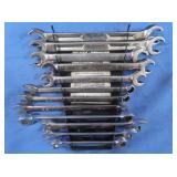Set of Standard Snap-On Open Ended Wrenches