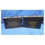 2 Empty Military Ammo Containers(1 small, 1