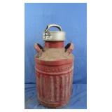 Vintage Metal 5gal. Can w/Chain Connected Lid