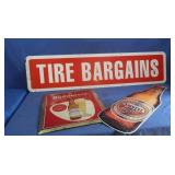 3 Old Advertising Signs, 30x9" Amstel Light,