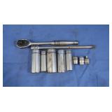 SNAP-ON .35" Drive Ratchet, incl. several Sockets