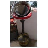 Large Waste Oil Drain on Wheels&3 Large Funnels