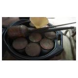 Large Oil Pan,Vintage Oiler w/16"Reach&Cans of