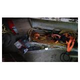 Metal Toolbox w/Extension Cords&more