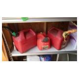 3 Plastic Gas Cans(some full)