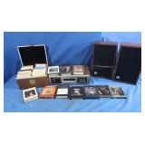 Vintage Stewart 8-Track Player,2 Speakers,8 Track