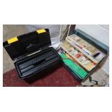 Metal Tackle Box (Full), Plastic Box, Empty