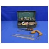 Metal 13_" Tool Box w/Contents-Sm