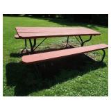 Metal Framed Picnic Table w/Attached