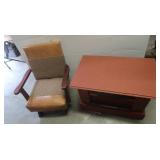 Bench-24x16x16"&Slider Chair-17x15x22"