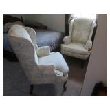 QueenAnne Style Floral Wingback Arm
