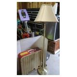Brass Like Floor Lamp 59"H&Floor Box Fan,22"