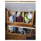 Contents of Cupboard-Hardware,Rags,Paper