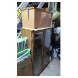 Glass Door Curio - 2812x47; Honey Oak Wall Hung