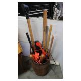 Wooden Barrel 10x17"H,HEdge Trimmers&more