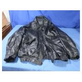 Vtg. Leather Jacket-about 2XL