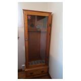 Wooden Gun Cabinet w/Key 24x11x65"H