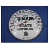 Vintage Rd 12"Quaker State Motor Oil Thermometer