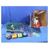 2 Ext. Cords,Tape Mesures, Chisel&more