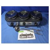 3-Crock Buffet Server