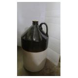 Two-tone Stoneware Crock Jug, 21"H - No Cracks