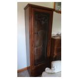 Wooden Gun Cabinet w/Key-22x12x65