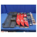 5 Boxes of Carbon Arrows,Plastic 6 Arrow Case