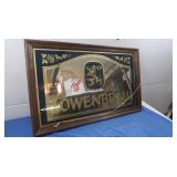 Lowenbrau Mirrored, Framed Sign, 32.5x20.5"