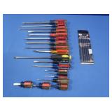 Screwdrivers,mostly Craftsman& 6 1/2 Coping Saw